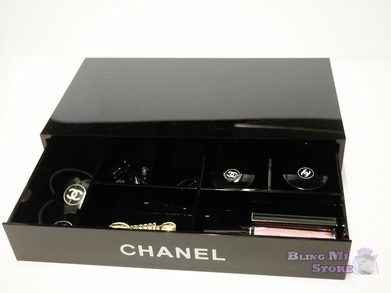 Chanel VIP Classic gift item Black White Cosmetic Makeup Jewelry Case/Box/ Tray /Organizer